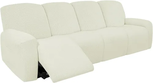 Vista 42 de vctops Fundas elásticas resistentes al agua, para sofá reclinable, suaves y lisas, con correa elástica antideslizante, protector de muebles