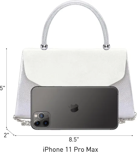 Vista 38 de Dasein Bolso de noche para mujer, embragues de fiesta, bolsos de boda, cóctel, baile de graduación, bolsos con purpurina esmerilada