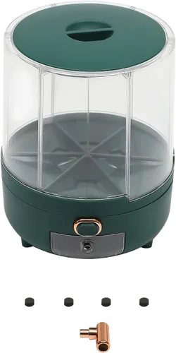 Vista 6 de Dispensador de cereales, Dispensador de grano giratorio de 360° de 6 rejillas, Dispensador de arroz transparente sellado 6 en 1, Contenedor de verde