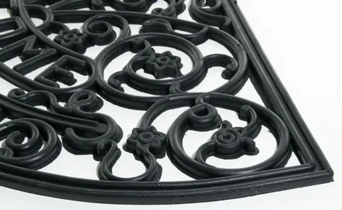 Vista 5 de Imports Decor - Felpudo de goma semicircular, Rosemary Welcome, 18 x 30 pulgadas