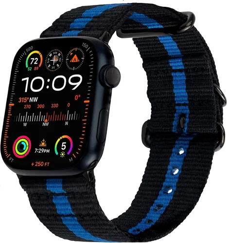 Vista 22 de Carterjett - Correa para Apple Watch 1.732 pulgadas, 1.654 pulgadas, 1.575 pulgadas, 1.496 pulgadas, nailon NATO, correas iWatch, mujeres y hombres