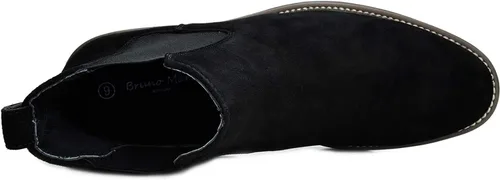 Vista 6 de Bruno Marc - Botines tipo Chelsea de gamuza y piel para hombre