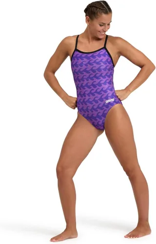 Vista 5 de ARENA Performance Ride The Wave - Traje de baño de una pieza para mujer con espalda descendente ligera MaxLife