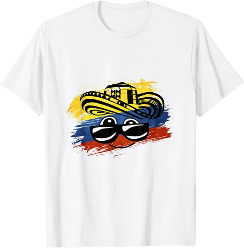 Vista 4 de Camiseta Colombiana para mujer y para hombre, Negro