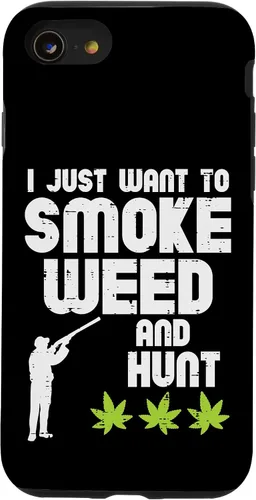 Vista 18 de iPhone 16 Smoke Weed Hunt Funny Hunting Cannabis 420 Hunter Hombres Mujeres Caso