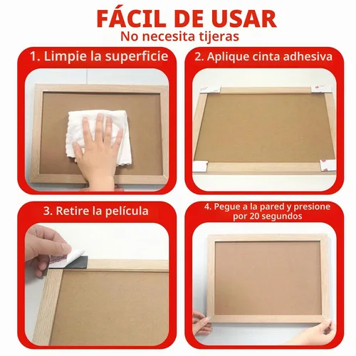 Vista 6 de Cinta de doble cara precortada resistente de 1 x 2 pulgadas, 36