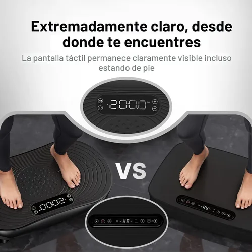 Vista 3 de MERACH - Máquina de ejercicios con placa de vibración, plataforma vibratoria para drenaje linfático, pérdida de peso, activación muscular