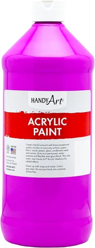 Vista 93 de Handy Art Pintura acrílica, juego de 12 colores, botellas de 16 onzas, acrílico líquido para estudiantes semibrillante, consistencia de flujo