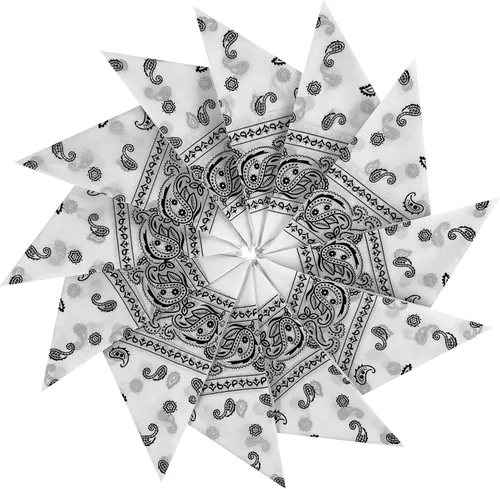 Vista 13 de Junvena Bandanas de algodón, 12 paquetes de 22 x 22 pulgadas, pañuelo unisex impreso de doble cara