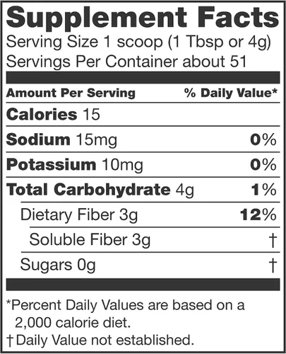 Vista 7 de NutriSource Suplementos nutricionales de fibra dietética de fibra, sin sabor, 7.2 onzas (paquete de 4)