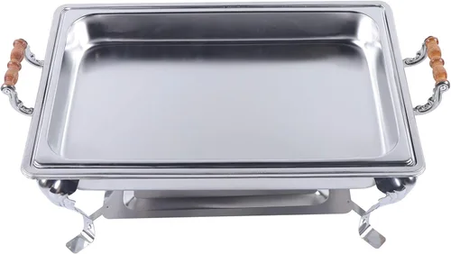 Vista 6 de Juego de platos para bufé, recipiente de calentamiento de acero inoxidable, calentador de alimentos, aislamiento de alimentos, rectangular