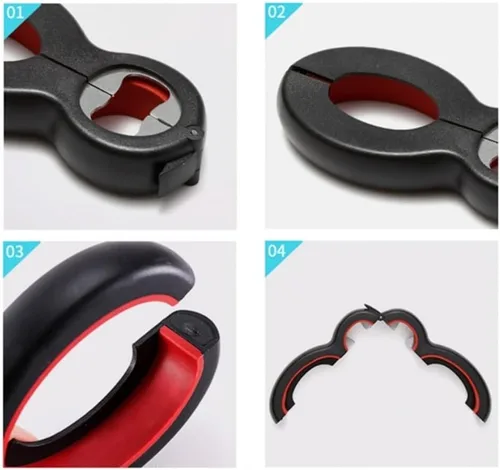 Vista 4 de Muellery Abridor multifuncional tarro botella abrelatas agarre suave revestimiento superior comodidad fácil de usar herramientas de cocina casera