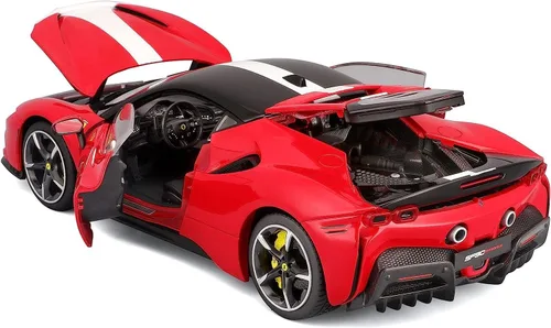 Vista 2 de Bburago B18-16911 Ferrari Signature SF90 STRADALE Super Car Die Cast, Rojo, L