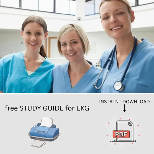 Vista 6 de 6 tarjetas de identificación de ECG, referencia de insignia cardíaca + (EKG Cheat Sheets PDF) – Tele, UCI, tarjeta de enfermería, estudiante