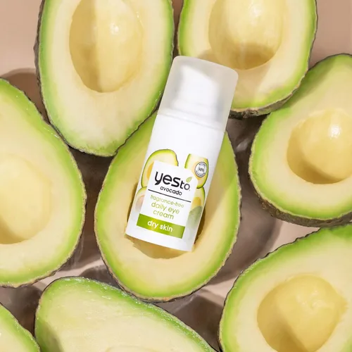Vista 6 de Yes To Crema de ojos diaria de aguacate, sin fragancia, hidratante y suavizante, con ácido hialurónico y Omega 3, 0.5 onzas líquidas
