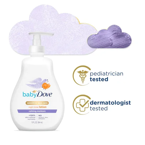 Vista 6 de Baby Dove Cuidado de la piel sensible Baby Wash Calmante Humedad para un baño calmante Lavado de baño Hipoalergénico y sensible Cuidado de la piel