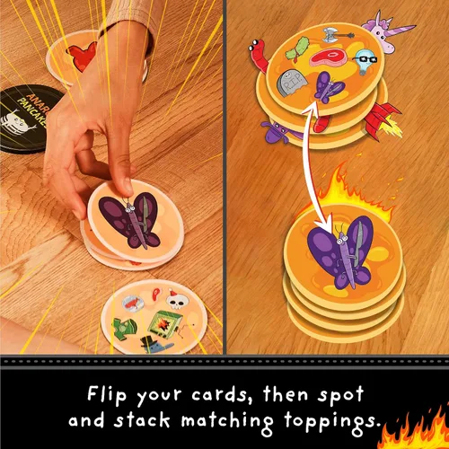 Vista 3 de Exploding Kittens – Anarchy Pancakes, de los creadores de Spot It! – Un juego de coincidencias deliciosamente rápido - 2-6 jugadores, a partir de 7