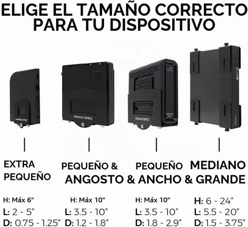 Vista 2 de HumanCentric Soporte de pared ajustable para dispositivo, caja de cable y soporte para módem, adaptador de pared ajustable para dispositivos