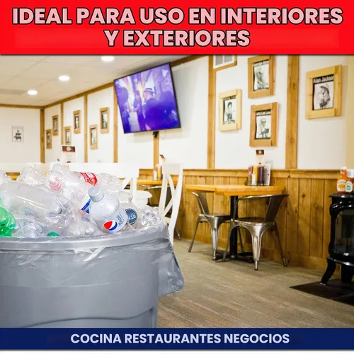 Vista 3 de Tasker Bolsas de basura de 30 a 33 galones resistentes (valor 100/bolsas con lazos) bolsas de basura grandes de plástico transparente
