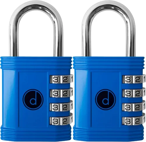 Vista 10 de Candado: cerradura de 4 dígitos de combinación para lockers de gimnasios, deportes, escuelas & empleados, aire libre, vallas y almacenamientos. Todo