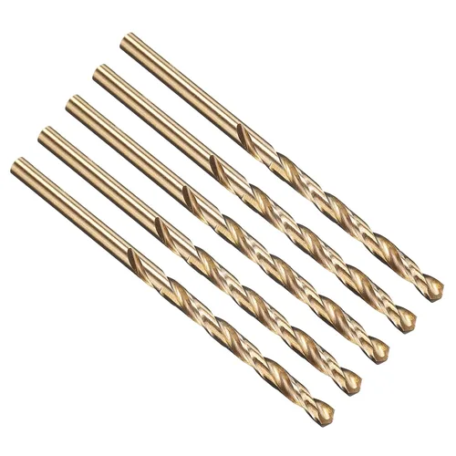 Vista 240 de PATIKIL Broca Jobber de 0.039 in, vástago recto M35 cobalto 5% acero de alta velocidad 135° acabado dorado para metal duro de acero inoxidable - 2