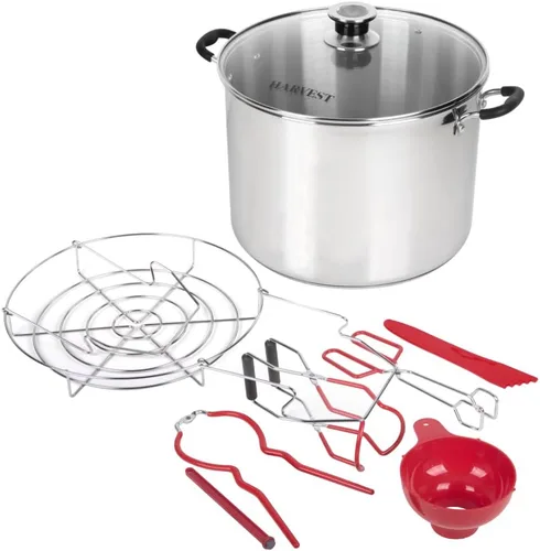 Vista 7 de Raíces & Branches Harvest - Olla de cocina para frascos, multiusos, de acero inoxidable, con indicador de temperatura, capacidad para 7 frascos