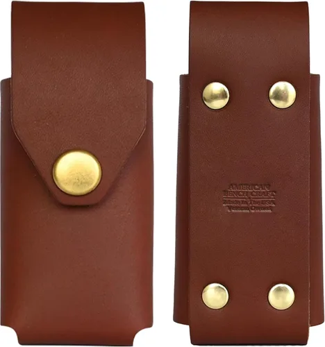 Vista 9 de American Bench Craft Funda multiherramienta de cuero y estuche para cuchillos para Gerber Diesel, MP600 y Gator plegable Funda de cuero remachada