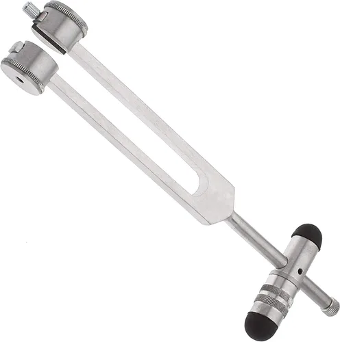 Vista 9 de Aleación de aluminio combinada del diapasón del martillo del reflejo del grado médico, uno 2 en 1, diapasón de 128 Hz con el martillo de Taylor