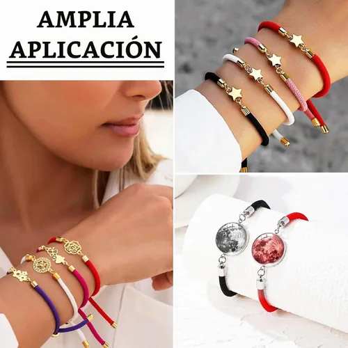 Vista 5 de 10 piezas de pulseras de cordón trenzado de nylon para hacer pulseras deslizantes ajustables con accesorios de latón dorado para accesorios de Negro