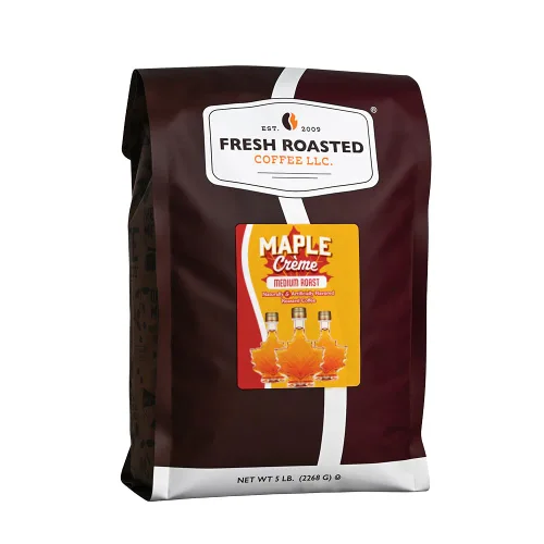 Vista 33 de Fresh Roasted Coffee, Amaretto - Café saborizado, 12 onzas, tostado medio, Kosher, grano entero