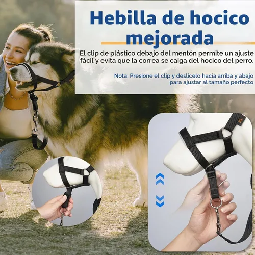 Vista 7 de BARKLESS Collar de cabeza para perros, sin tirones de la cabeza para perros grandes, medianos y pequeños, para perros con correa de seguridad