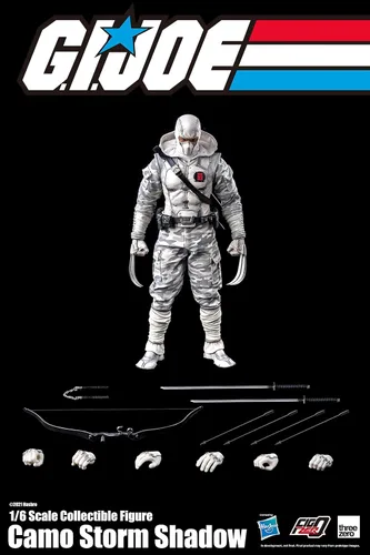 Vista 2 de ThreeZero G.I. Joe: Camo Storm Shadow Figura coleccionable a escala 1:6 FigZero, multicolor