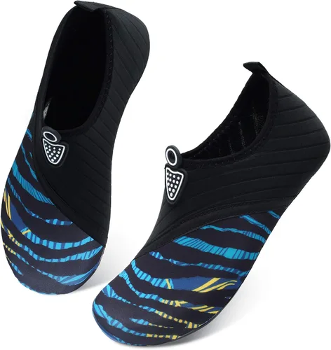 Vista 4 de QACOHU Zapatos de agua para hombre y mujer, zapatos de agua de secado rápido para buceo, surf, natación, playa, yoga