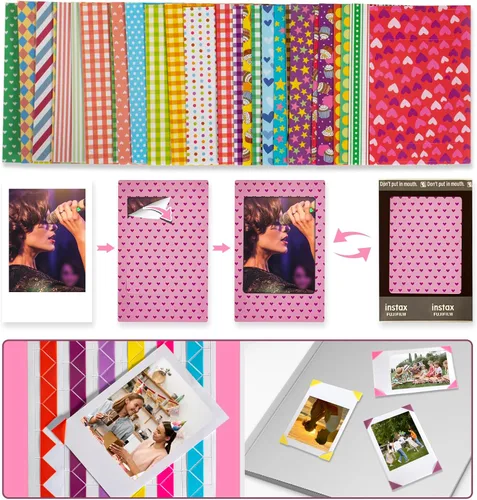 Vista 5 de Paquete de accesorios para cámara instantánea compatibles con cámara Fujifilm Instax Mini 12 11, incluye mini álbum de fotos, marcos de película