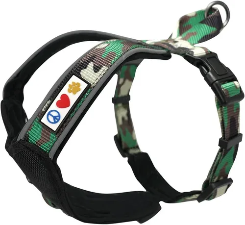 Vista 28 de Arnés para perro Pawtitas para entrenamiento de suave, ajustable, reflectante, acolchado para cachorros, Azul