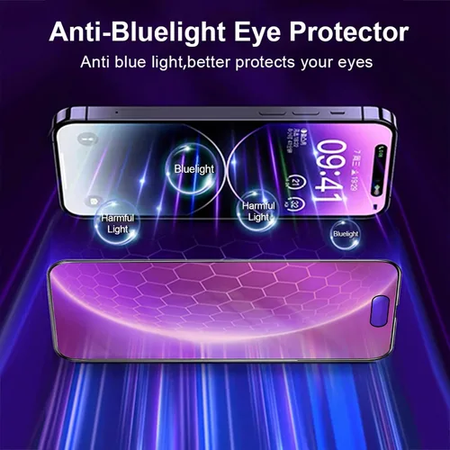 Vista 5 de Paquete de 2 protectores de pantalla de privacidad compatibles con iPhone 14 Pro Max de 25 grados, vidrio templado antiespía, marco de fácil Para