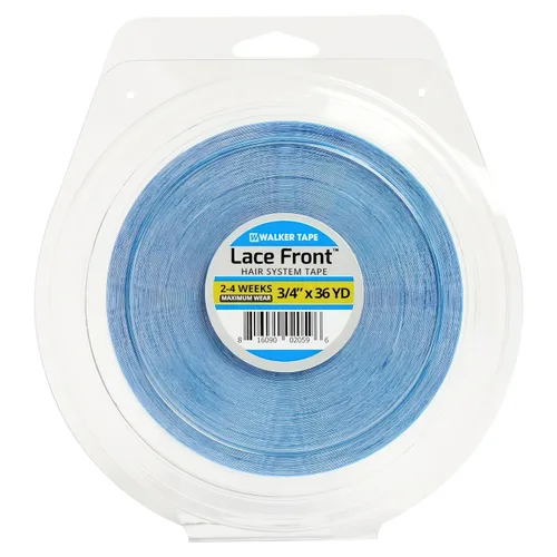 Vista 10 de Walker - Rollo de cinta de soporte frontal de encaje azul de 1/2 pulgada x 3 yardas, cinta de peluca de doble cara para pelucas de encaje, tupés