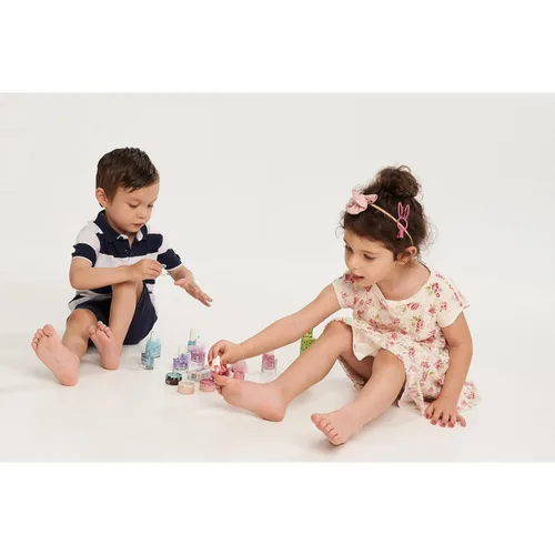 Vista 2 de snails safe nails Rose I'm Basic - Esmalte de uñas a base de agua no tóxico especialmente diseñado para adolescentes, 0.2 onzas líquidas cada uno