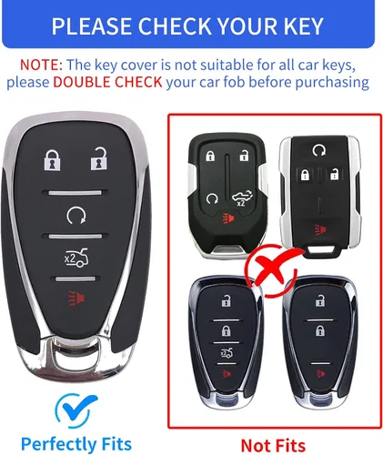 Vista 2 de OFFCURVE Funda para llavero Chevy Protector completo de TPU para Chevrolet Chevy Malibu Camaro Cruze Traverse Spark Equinox Sonic Volt Bolt 2016