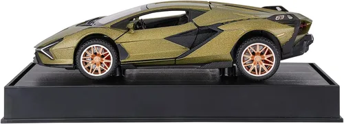 Vista 6 de SASBSC Coches de juguete Lamb para niños Sian Modelo de coche de metal fundido a presión con luz y sonido Fkp3 Coche de juguete tirando hacia atrás