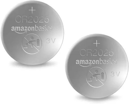 Vista 3 de Amazon Basics Paquete de 2 pilas de litio CR2025, 3 voltios, potencia de larga duración, sin mercurio