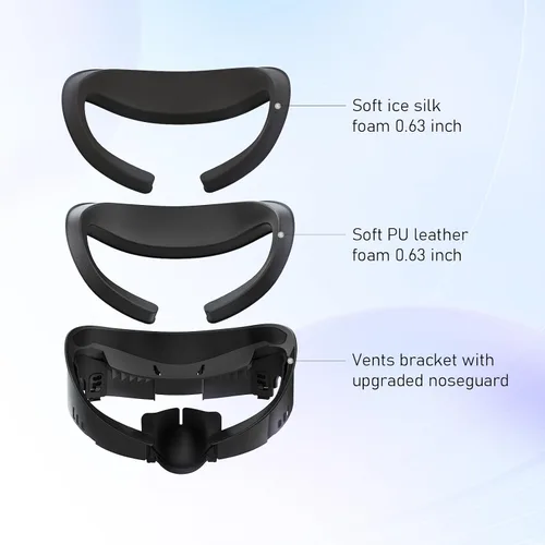 Vista 2 de OURVR Facial Interface and Controller Straps Compatible with MetaOculus Quest 3 Accessories