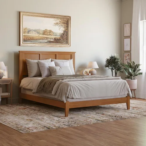 Vista 13 de AFI, Madison King - Cama con plataforma de madera maciza de perfil bajo, color espresso