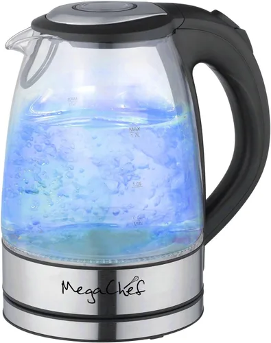 Vista 10 de [Usado] MegaChef 1.8Lt. Cuerpo de vidrio y hervidor de té eléctrico de acero inoxidable con infusor de té