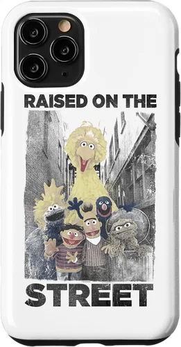 Vista 29 de Sesame Street Funda para iPhone 17 con texto en inglés "Raised on the Streets