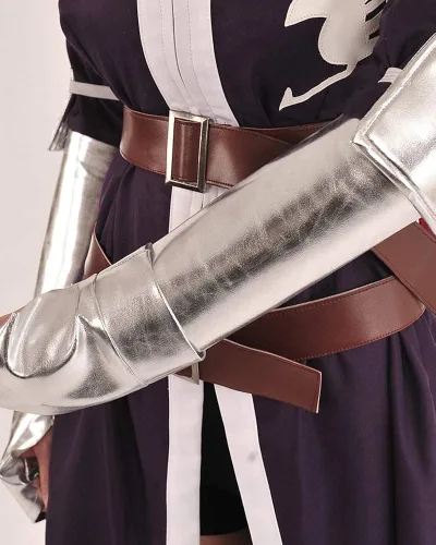 Vista 5 de miccostumes Disfraz de cosplay Erza Scarlet Purple para mujer, Púrpura