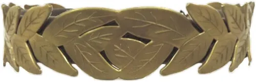 Vista 3 de Star Power Diadema de disfraz romana de hoja de laurel para hombre, color dorado, Oro