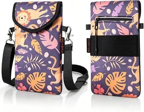 Vista 14 de Funda de neopreno para teléfono con correa cruzada y correa elástica Bear Woodland
