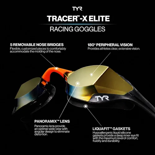 Vista 3 de TYR Adult Tracer-X Elite Goggles