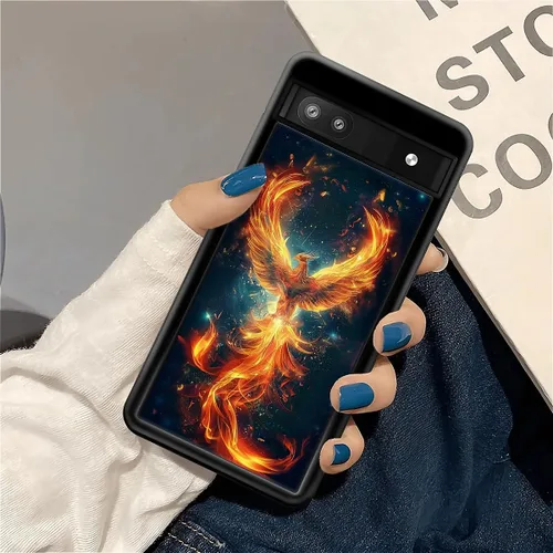 Vista 344 de Compatible con Google Pixel 4A 5G Mobile Case Creative Acrylic Panel trasero Silicona Protección Grip especialmente diseñado para Google Pixel 4A 5G